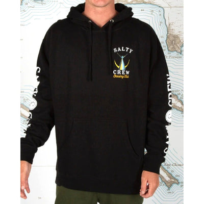 Salty Crew Tailed Hooded Fleece Jumper Hoody Black