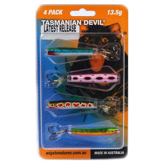 Tasmanian Devil Wingston Tassie Trout Lure Bulk Value 4 Pack