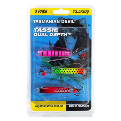 Tasmanian Devil Wingston Tassie Trout Lure Bulk Value 3 Pack