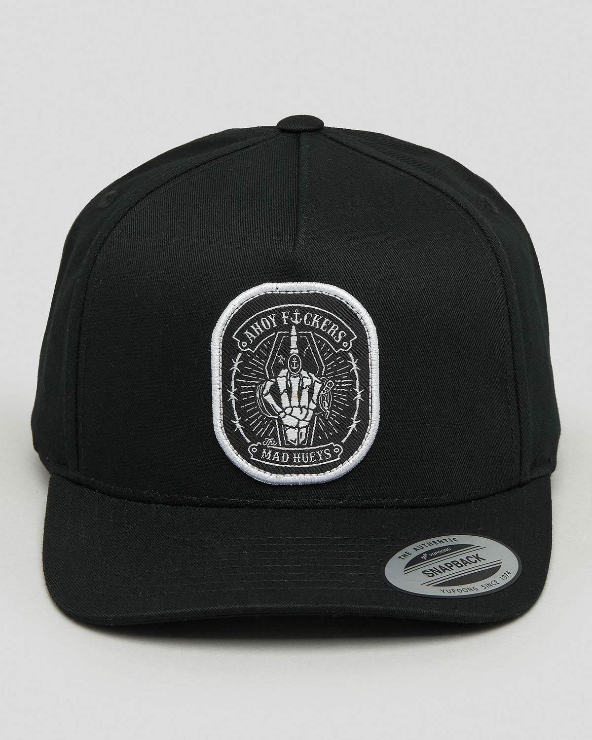 The Mad Hueys Ahoy Fkrs Foam Trucker Charcoal Cap Hat - H222M06003