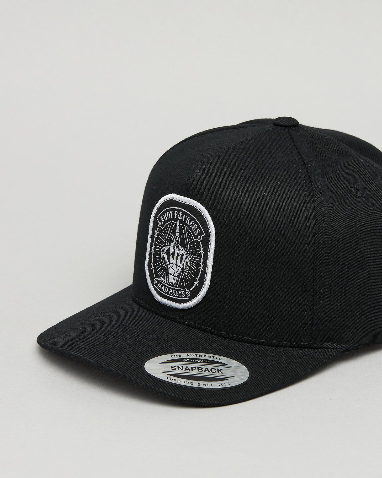 The Mad Hueys Ahoy Fkrs Foam Trucker Charcoal Cap Hat - H222M06003