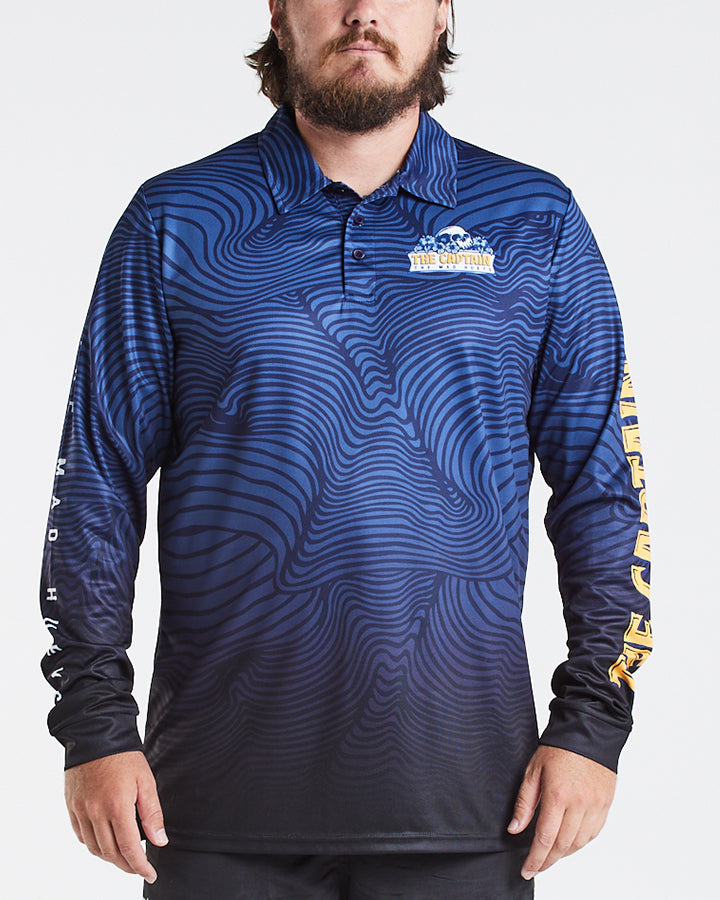 The Mad Hueys Tropic Captain Fishing Jersey - Navy