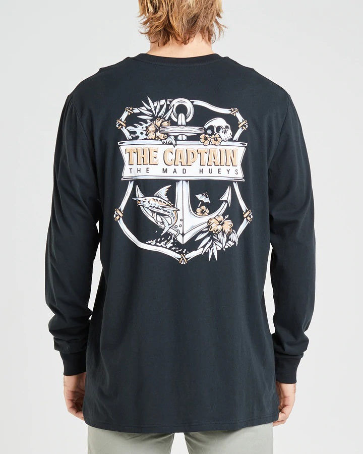 The Mad Hueys Tropic Captain Long Sleeve Tee - Black