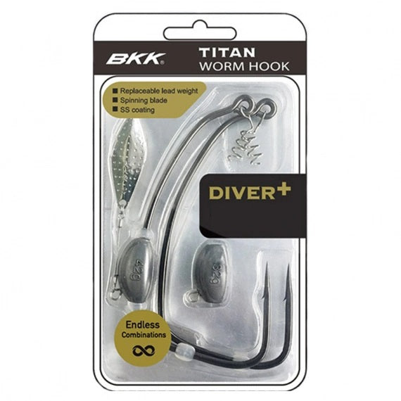 BKK Titan Diver Plus Ultra Duty Weighted Weedless Worm Hook