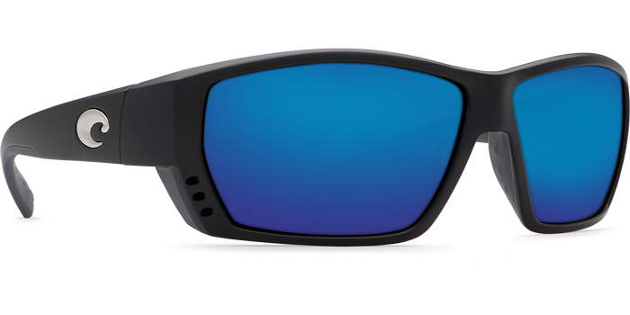 Costa Del Mar Tuna Alley Matte Black Frame Polarised Sunglasses - Blue Mirror Lense 400G