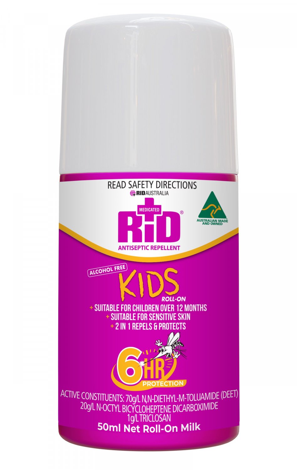 RID Kids Repellent Antiseptic Roll On 50ml RD003