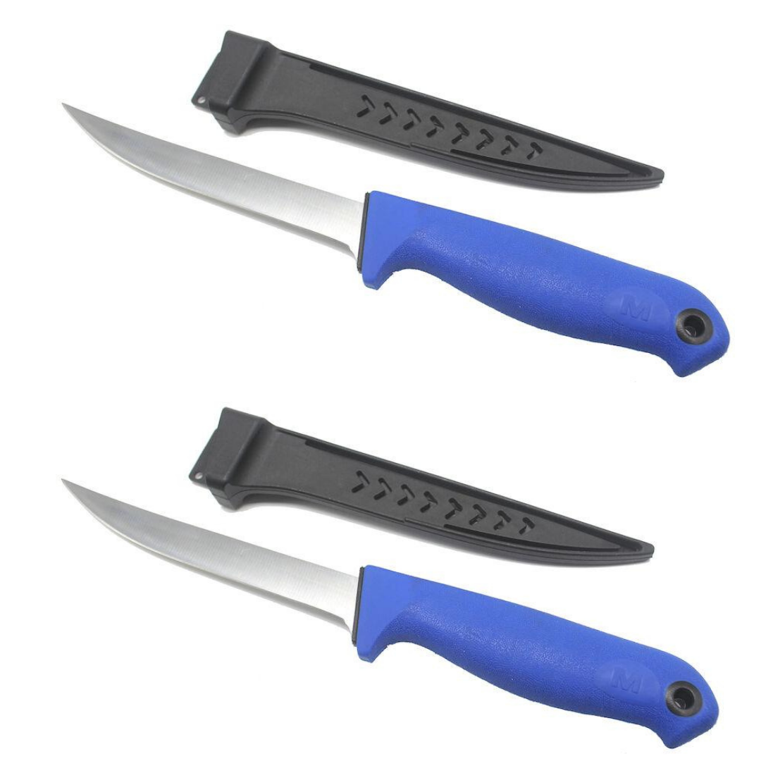 Two Pack Quality 6 Inch Mustad Blue Fish Fillet Knives