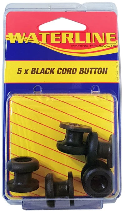 Waterline 171415 Plastic Cord Button Black