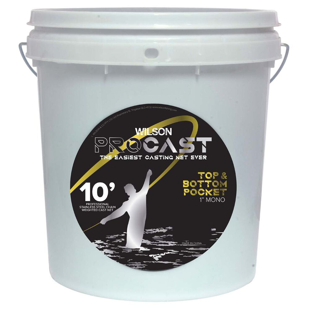 Wilson Pro Cast Chain 1in Mesh Top and Bottom Pocket Professional Cast Net