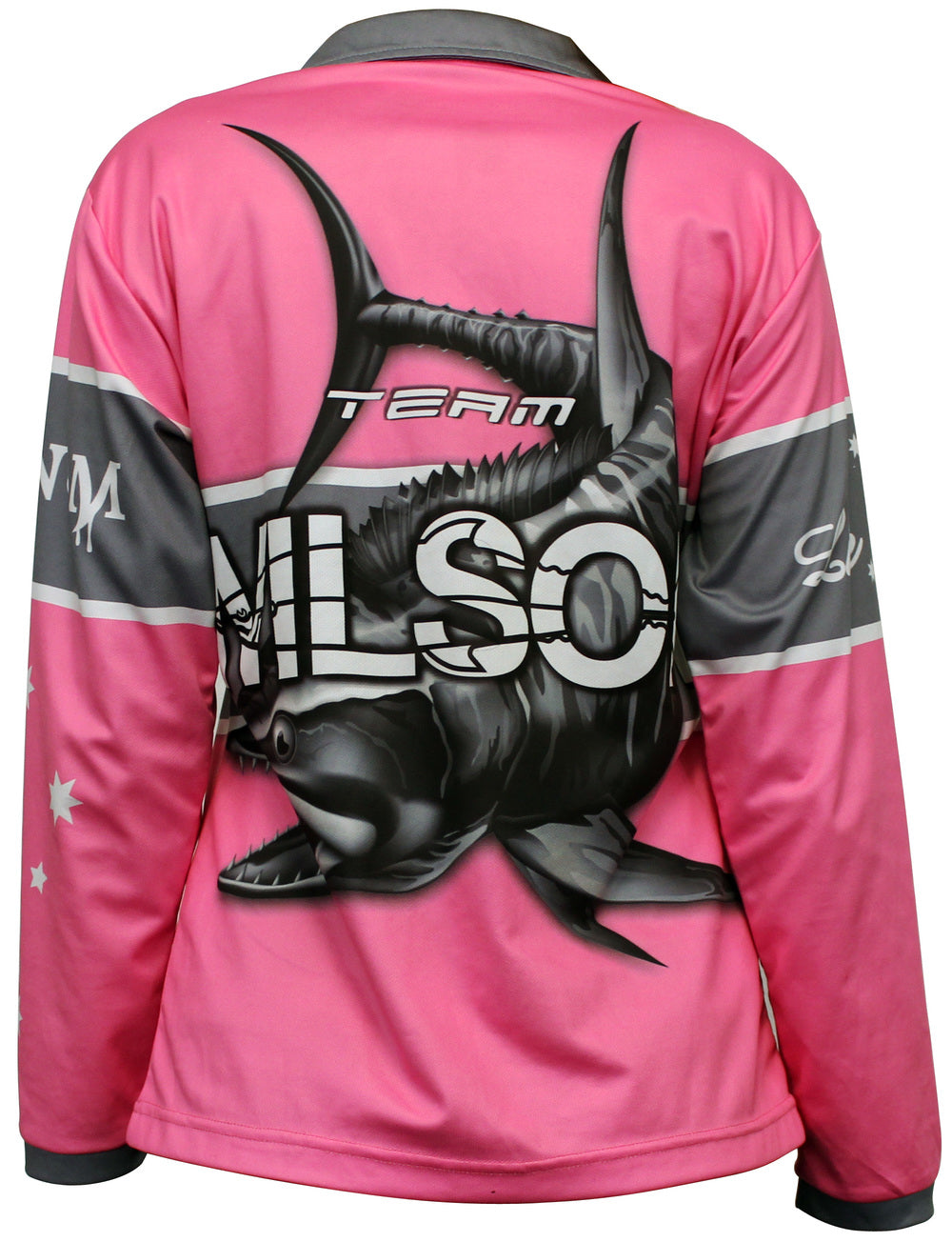 Wilson Team Womens Long Sleeve Fishing Jersey Shirt - Pink