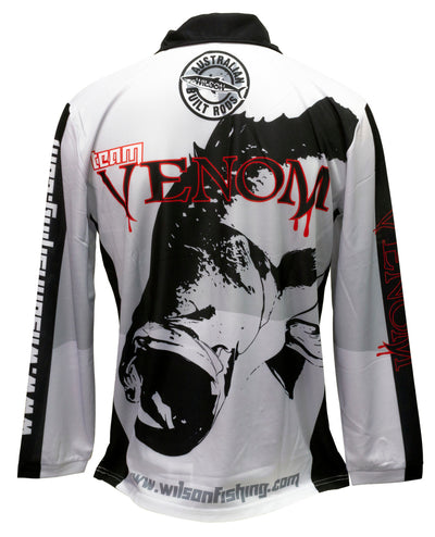 Wilson Venom Barra Adult Long Sleeve Fishing Jersey Shirt - Grey