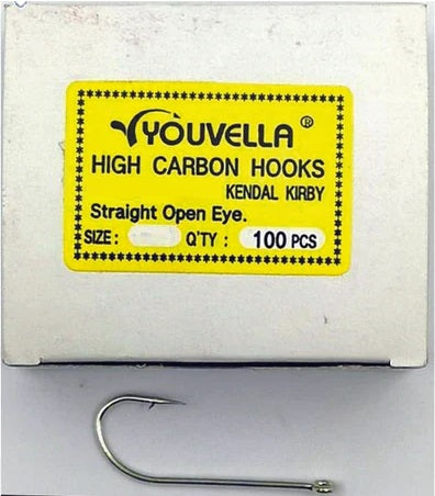 Youvella Open Eye Straight Kirby Kendal Ganging Hook Mega Bulk Value Pack
