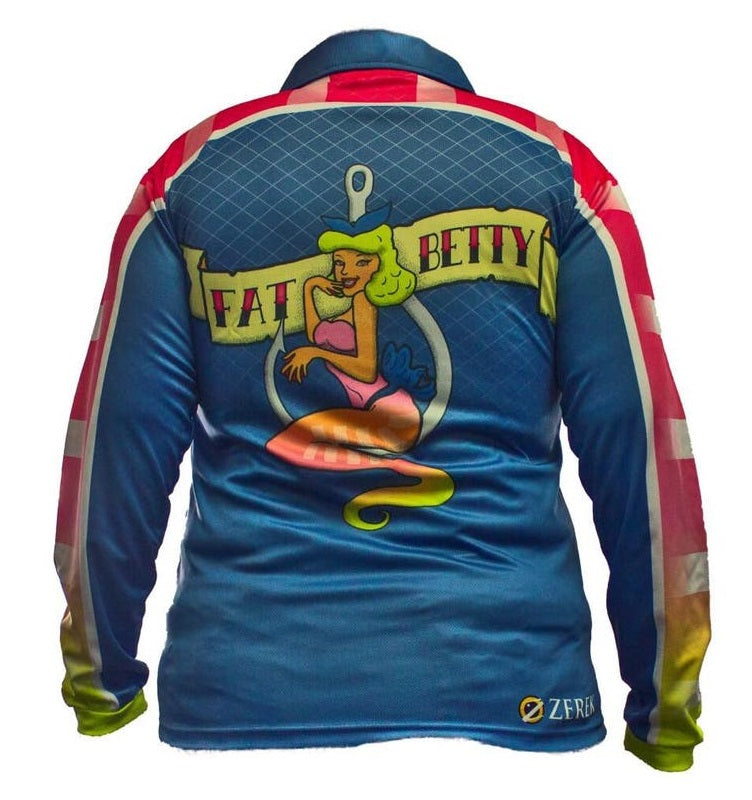 Zerek Adult Fat Betty Long Sleeve Fishing Jersey Shirt