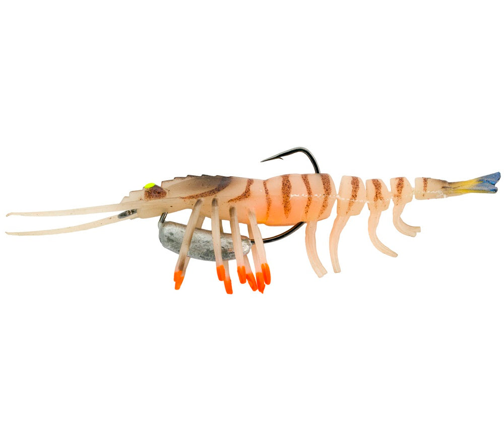 Zerek Live Shrimp Unrigged Soft Plastic Lure Value Pack 5 Inch