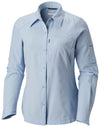 Columbia Silver Ridge Long Sleeve Womens Shirt Blue Chill White