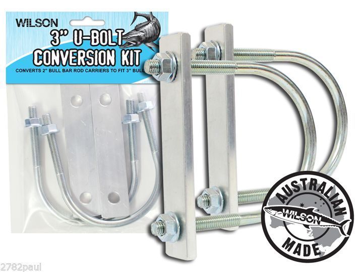 Wilson 3 inch U Bolt Conversion Kit for Bull Bar Rod Holders