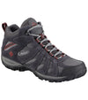 Columbia Redmond Mid Waterproof Mens Hiking Boots Charcoal Red