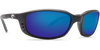Costa Del Mar Brine Black Frame Polarised Sunglasses - Blue Mirror Lense 400G