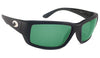 Costa Del Mar Fantail Black Frame Polarised Sunglasses - Green Mirror Lense 400G