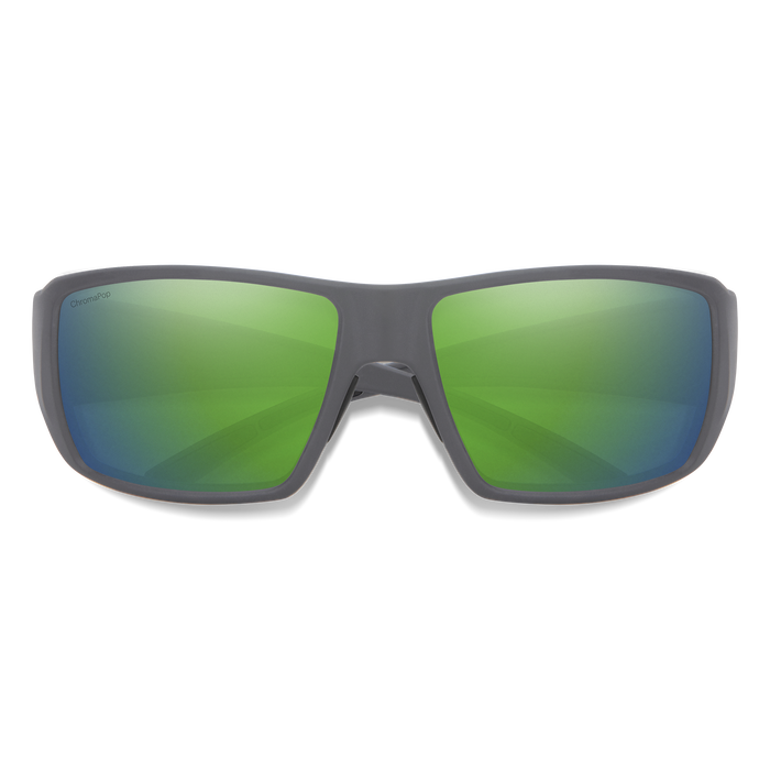 Smith Optics Guides Choice Matte Cement Frame Polarised Glass Green Mirror Lens Performance Sunglasses