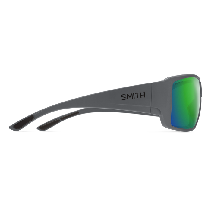 Smith Optics Guides Choice Matte Cement Frame Polarised Glass Green Mirror Lens Performance Sunglasses