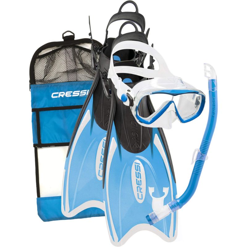 Cressi Mini Palau Marea Adjustable Fin Mask Snorkel Set Kit Pack Kids