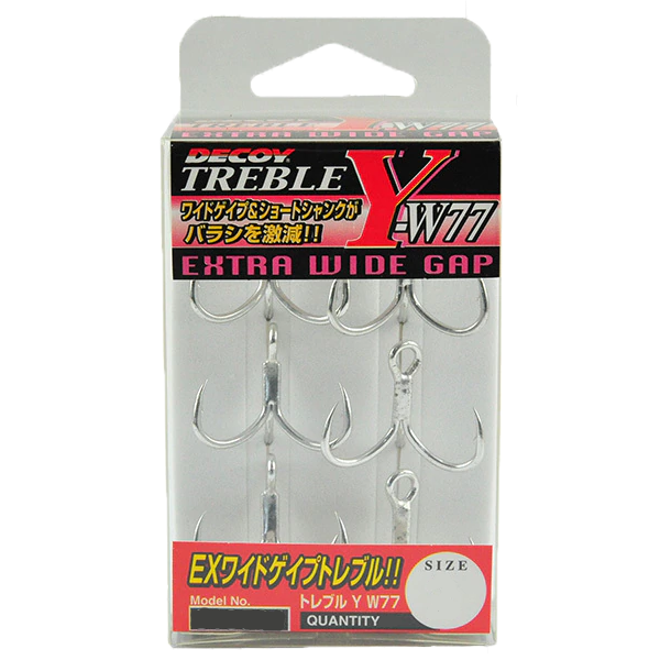 Decoy Y-W77 Extra Wide Gap Treble Hook