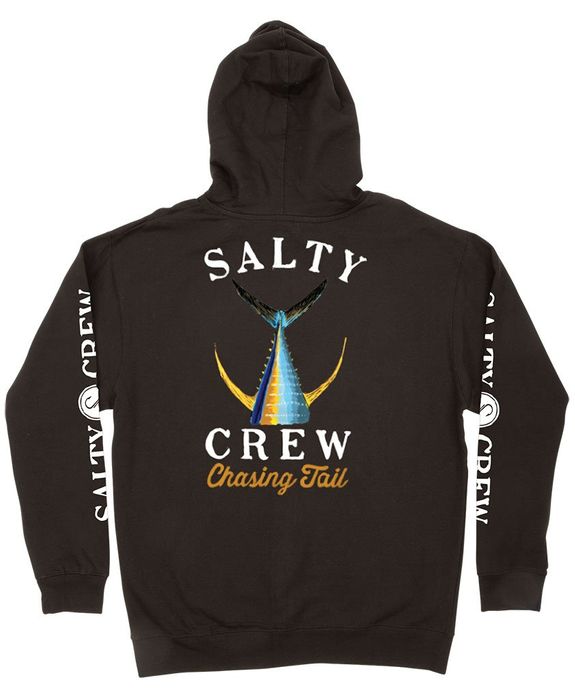 Salty Crew Tailed Hooded Fleece Jumper Hoody Black