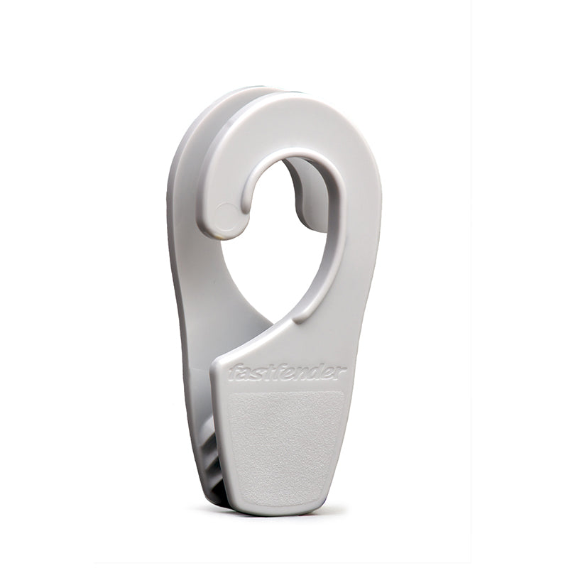 SAW Pair of Fast Fender Boat Fender Clip Attachments to Suit 32mm Rails - Light Grey