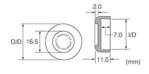 Fuji Rod Building ERC Economy Rubber Butt Cap