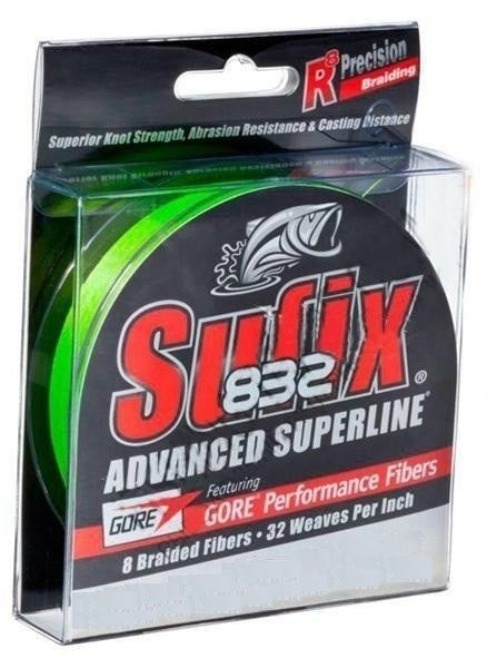 Sufix 832 Braided Fishing Line Neon Lime 150yds