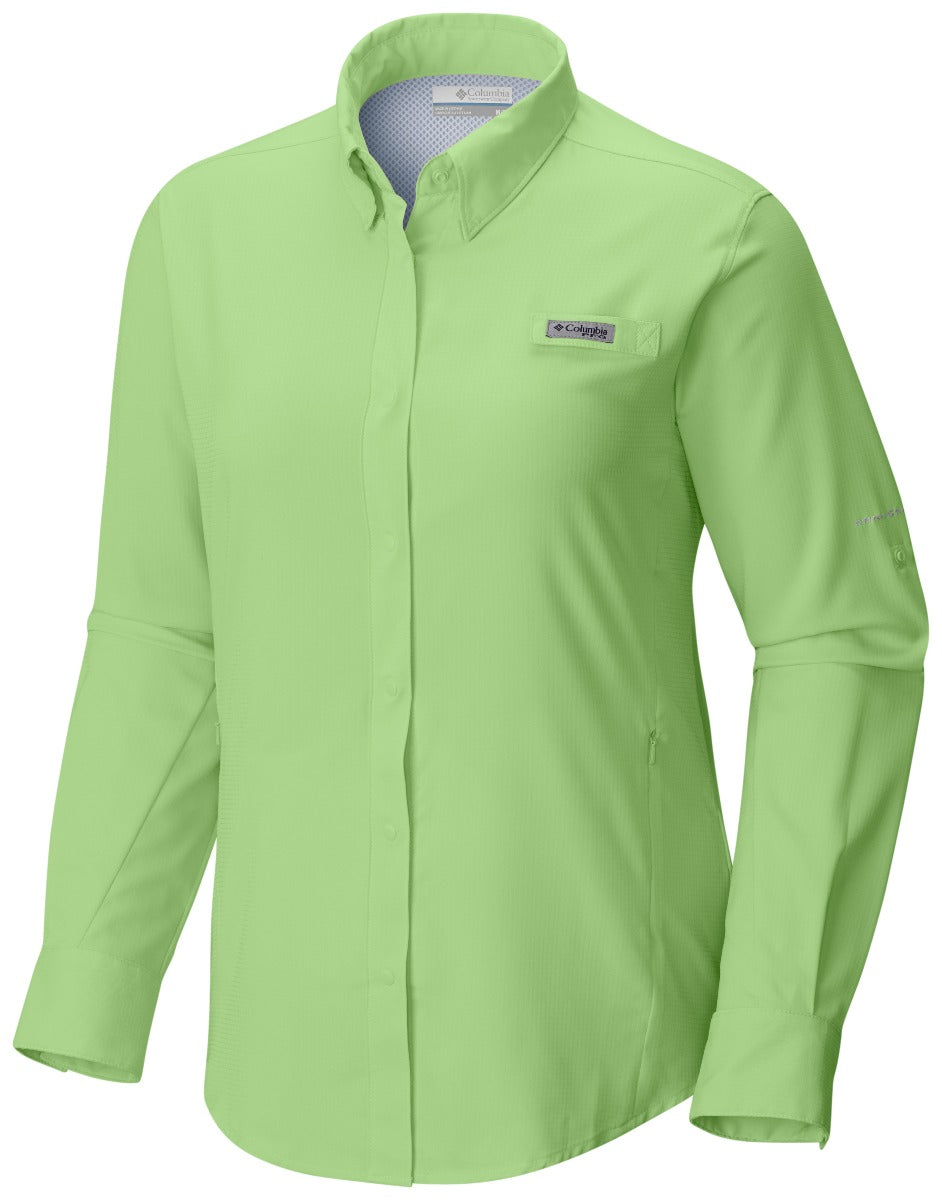 Columbia PFG Tamiami II Long Sleeve Womens Shirt Jade Lime