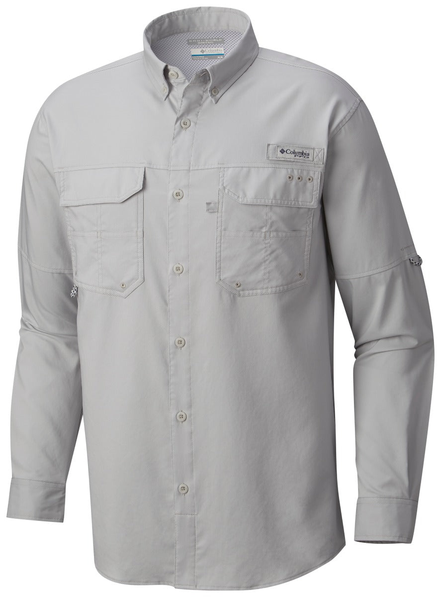 Columbia PFG Blood and Guts III Long Sleeve Mens Shirt Cool Grey