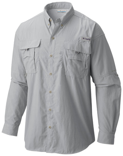 Columbia PFG Bahama II Long Sleeve Mens Shirt Cool Grey