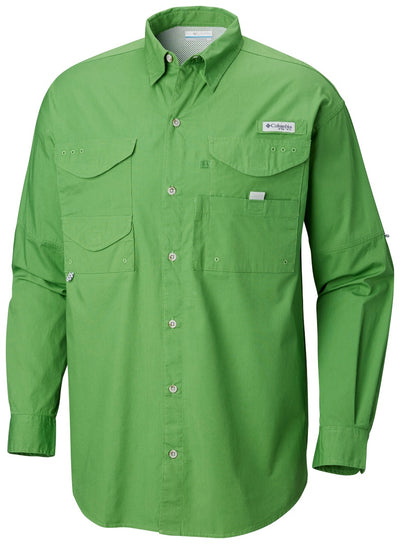Columbia PFG Bonehead Long Sleeve Mens Shirt Clean Green