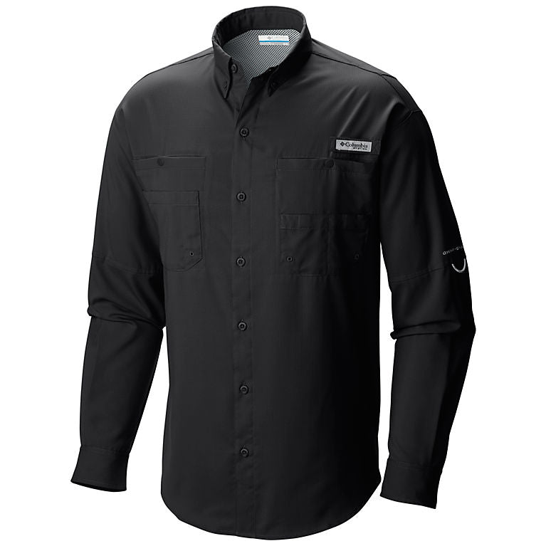 Columbia PFG Tamiami II Long Sleeve Mens Shirt Black Davo's