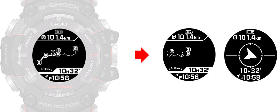 CASIO G-SHOCK 2018 Rangeman Green GPS Navigation Solar Assisted Watch - GPR-B1000-1BDR