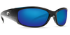 Costa Del Mar Hammerhead Black Frame Polarised Sunglasses - Blue Mirror Lense 400G