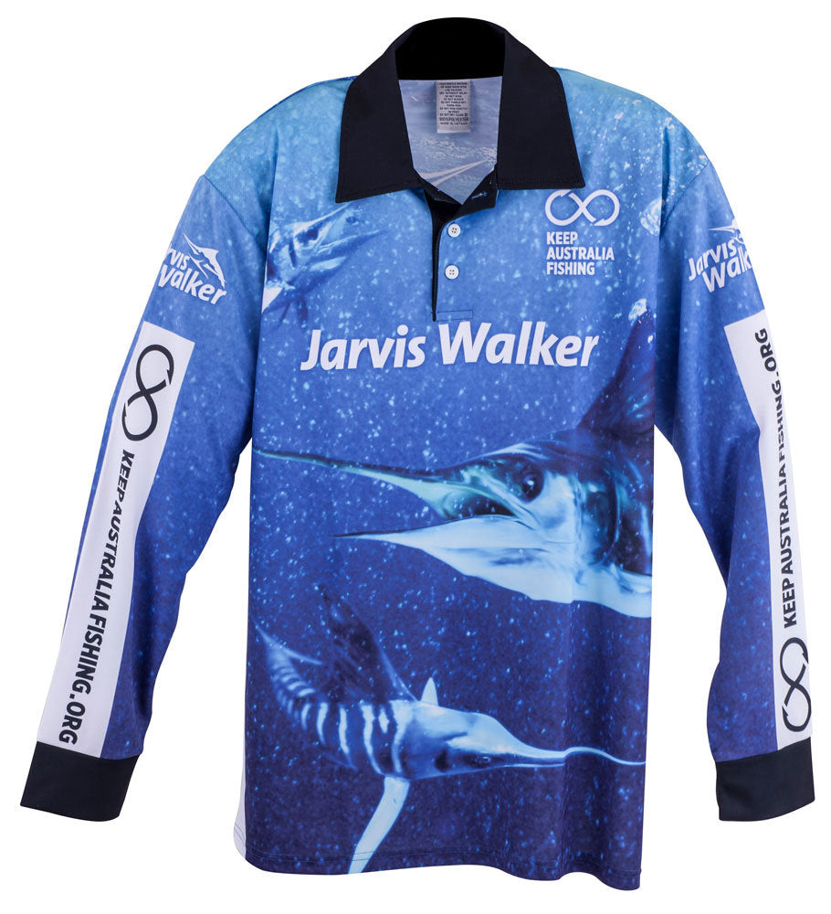 Jarvis Walker Tournament Marlin Long Sleeve Kids Fishing Shirt