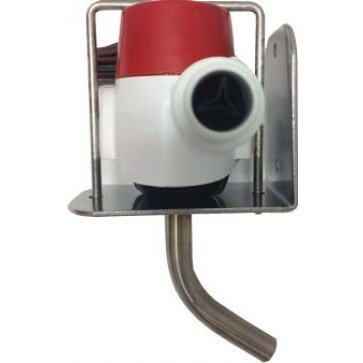 Rule Stainless Steel Bilge Pump Bracket with Integral Water Scoop - RWB3618