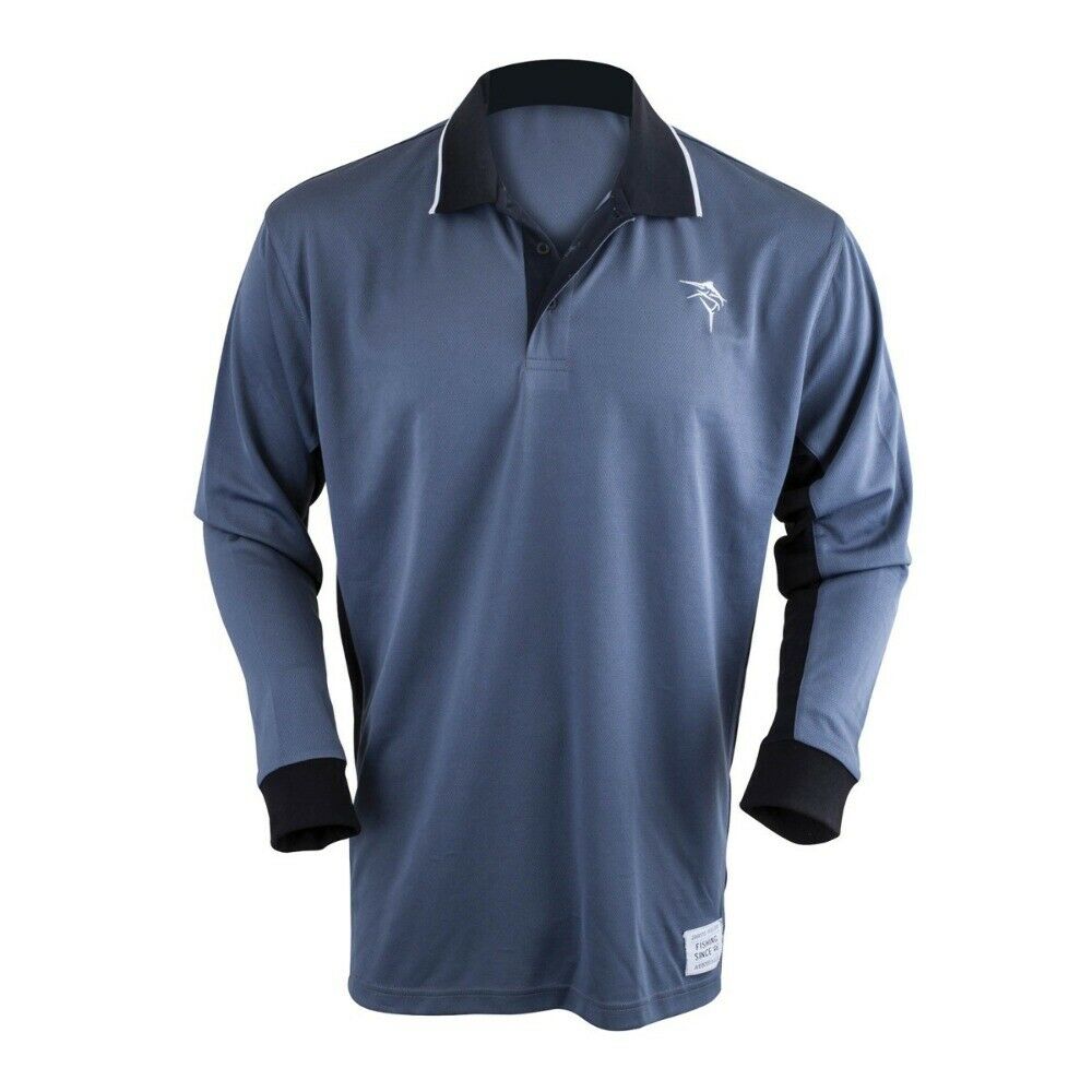 Jarvis Walker Long Sleeve Grey Black Adult Fishing Shirt