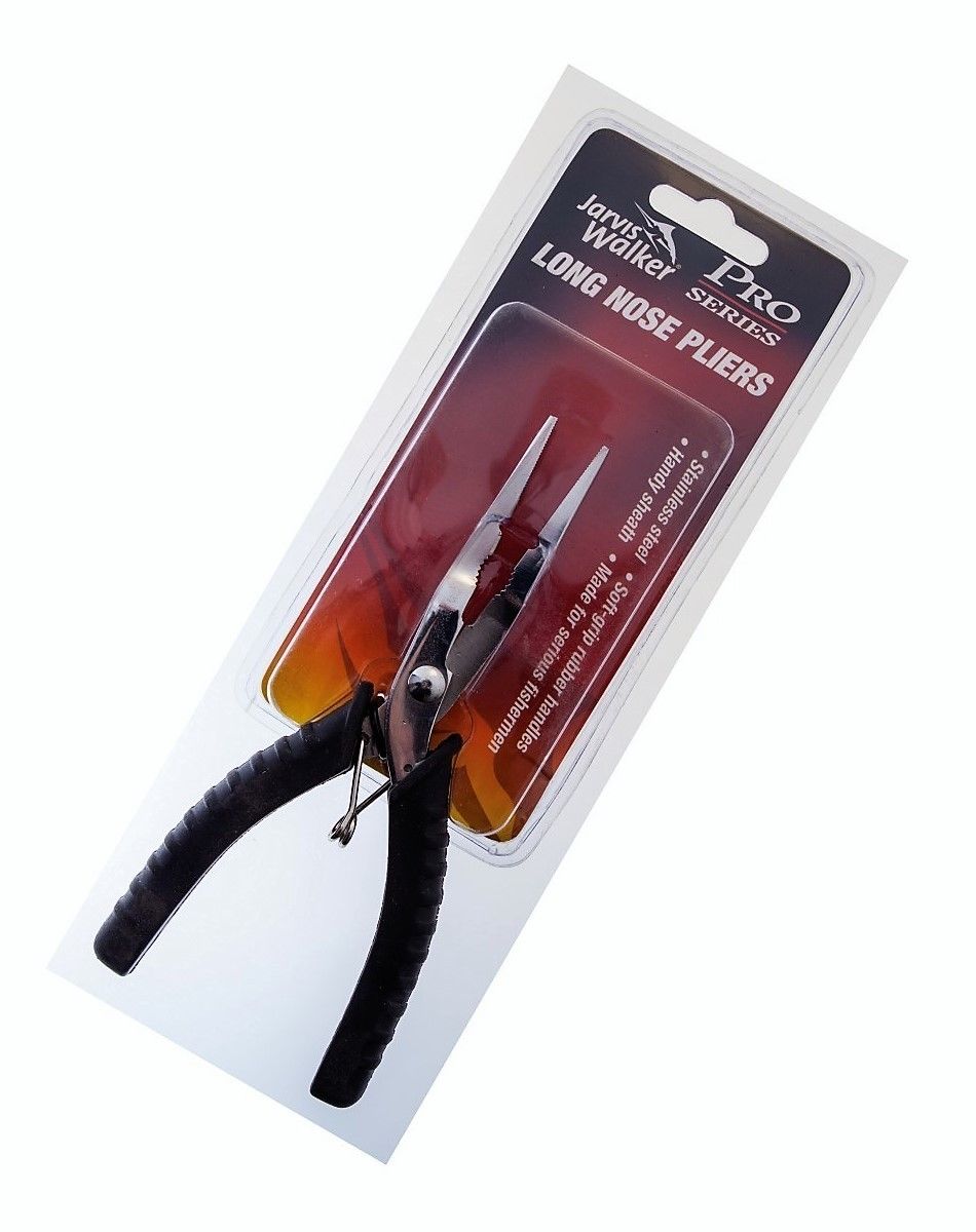 Jarvis Walker 6 Inch Long Nose Stainless Steel Fishing Pliers with