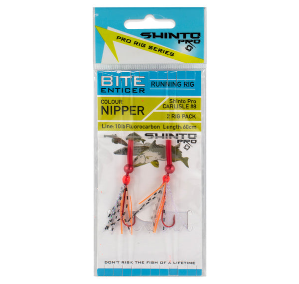 Shinto Pro Bite Enticer Running Sinker Carlisle Long Shank Hook Pre Tied Rig