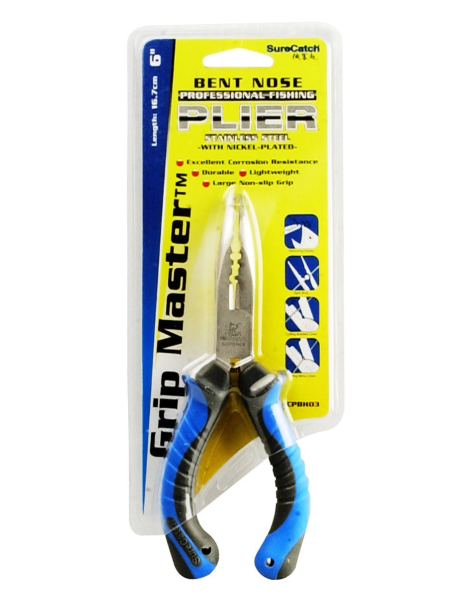 SureCatch Grip Master Bent Nose Pliers - 6 inch