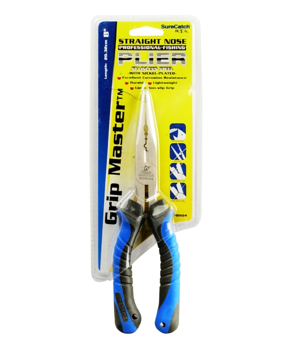 SureCatch Grip Master Straight Nose Pliers - 8 inch