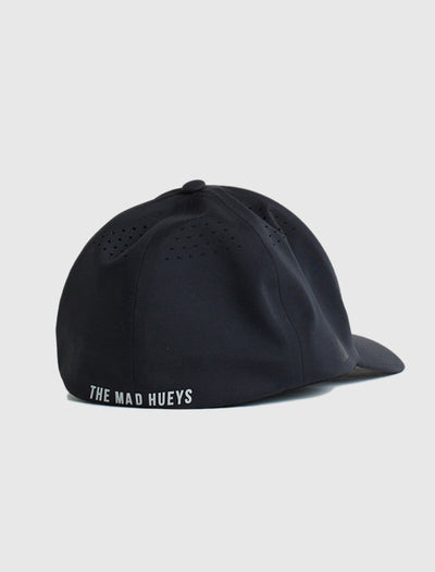 The Mad Hueys Surf Fish Party Flexfit Delta Cap Hat Black