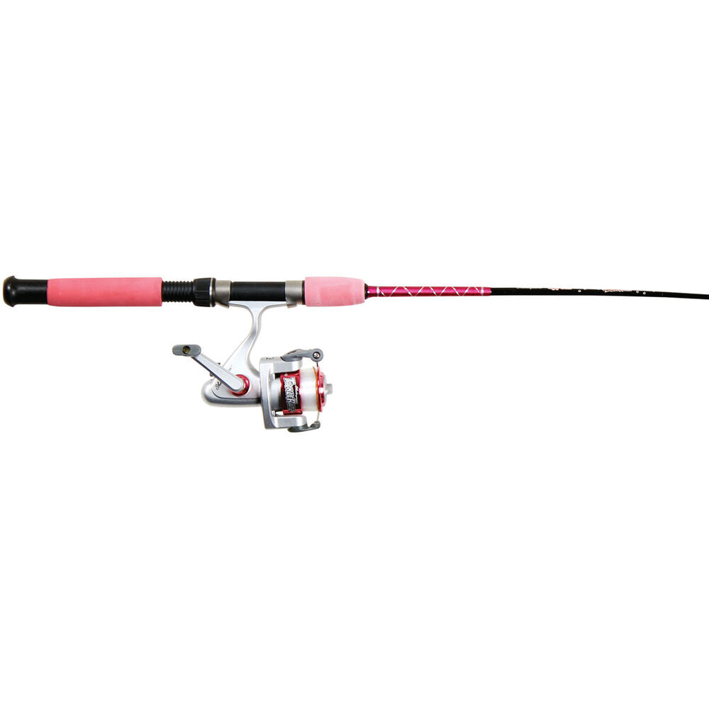 pink open cast.fishing.combo ugly stik Ugly Stik Tackleratz Kids Fishing Spin Combo
