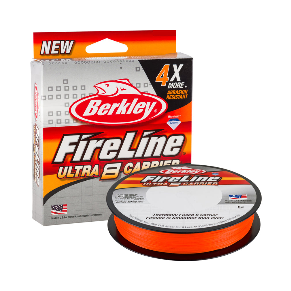 orange braided fishing line Berkley FireLine Ultra 8 Braided Fishing Line Orange 150m