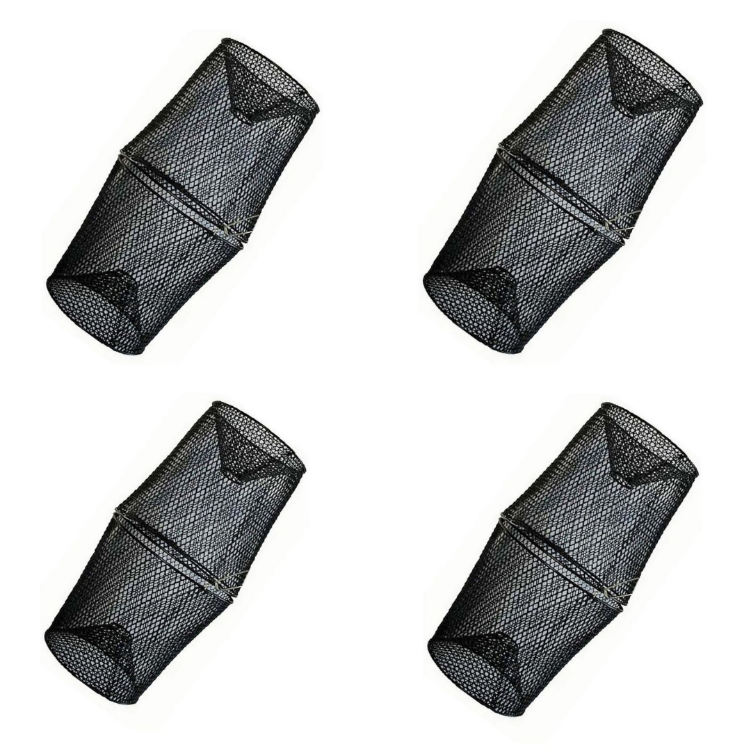 4 Pack Bulk Seahorse Black Wire Shrimp Trap Pots