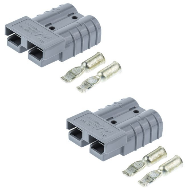 Anderson Plug Connector Pair 50A Amp 12 - 24V 6AWG Grey Caravan Trailer Solar